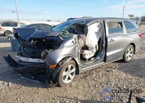 2018 Honda Odyssey Ex z USA, uszkodzony, nr VIN 5FNRL6H53JB102896